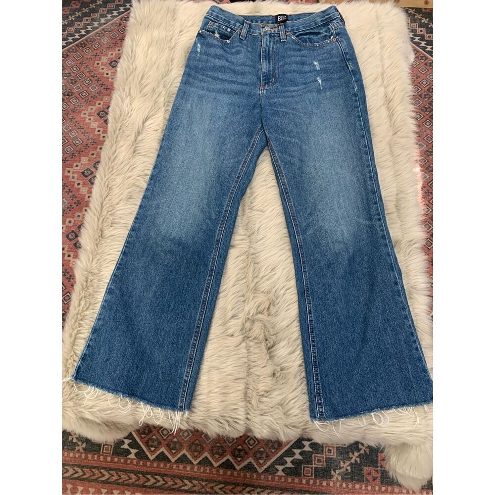 BDG Womens Lightly Distressed Raw Hem Denim Jeans Size 27
